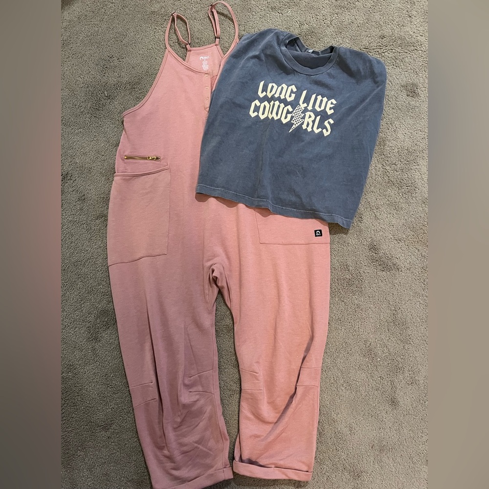 JUMPSUIT + TEE